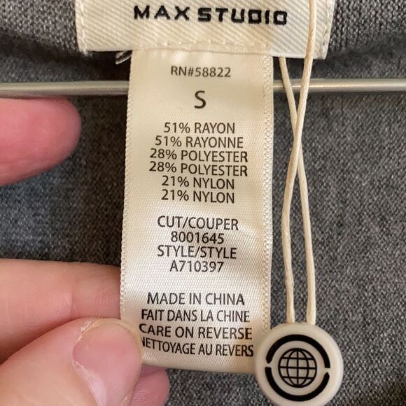 Max Studio Scrunch Sleeve Crew Neck - Picture 6 of 12